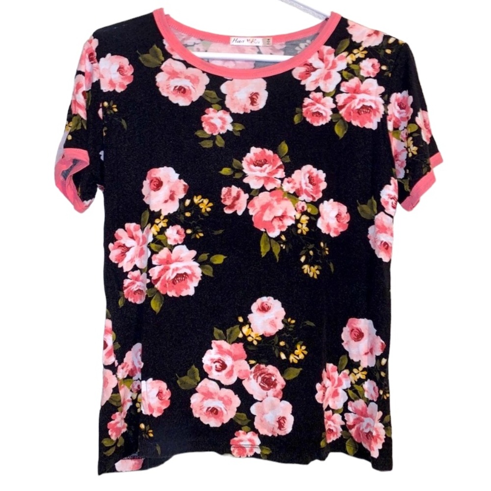 Heart and hips floral shirt